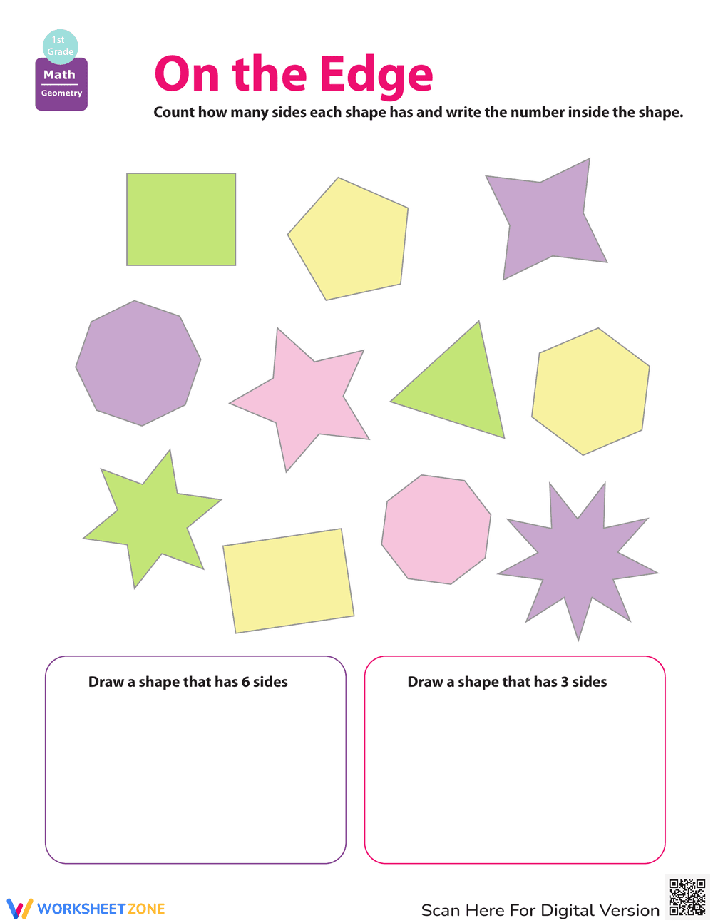 Identifying Number of Sides in Polygons - Page 1