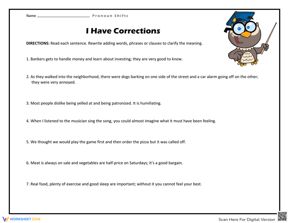 Identifying and Making Corrections - Page 1