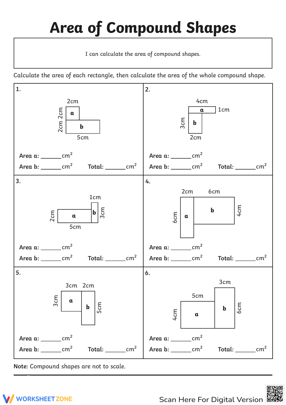 Calculating Area of Compound Shapes - Page 1