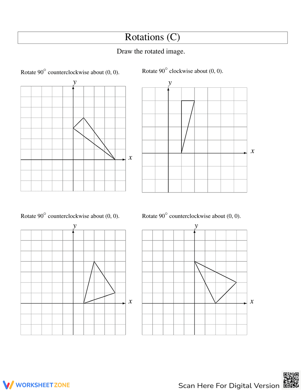 Rotation Practice Worksheet - Page 1