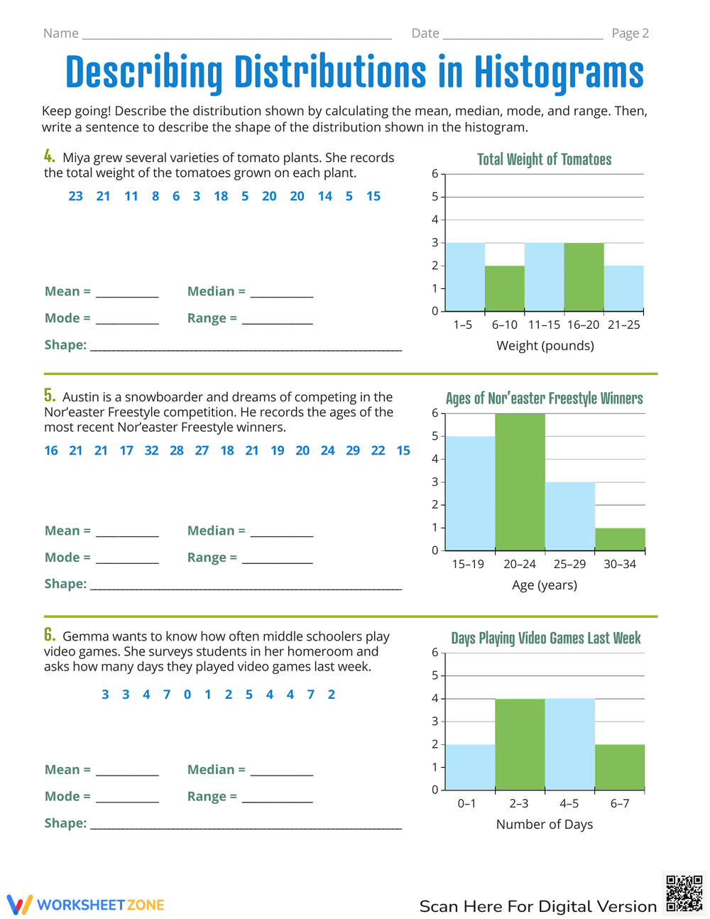 Describing Distributions in Histograms - Page 2