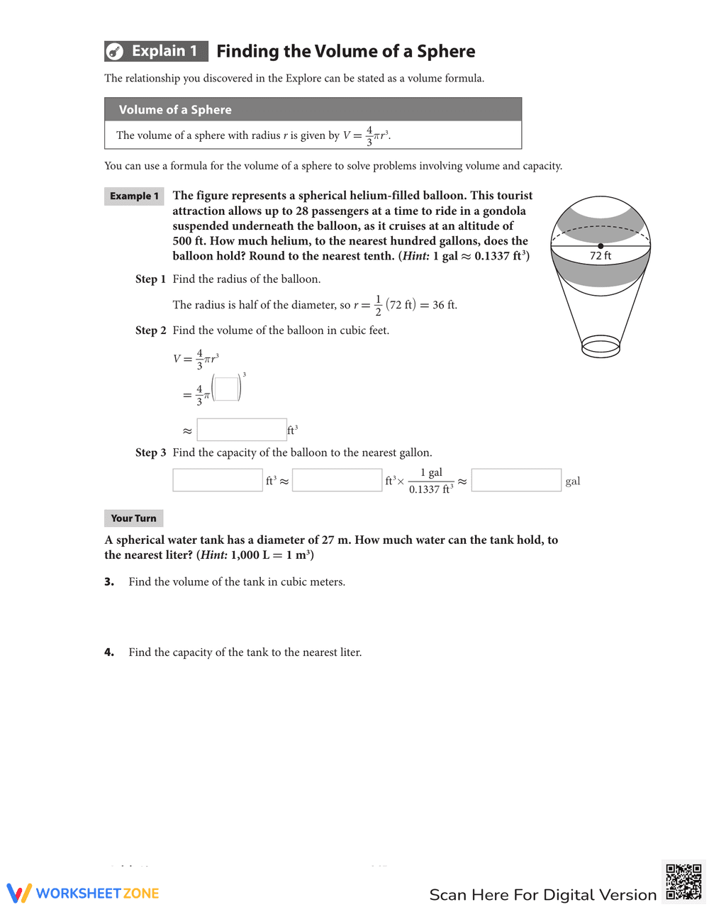 Finding the Volume of a Sphere - Page 1