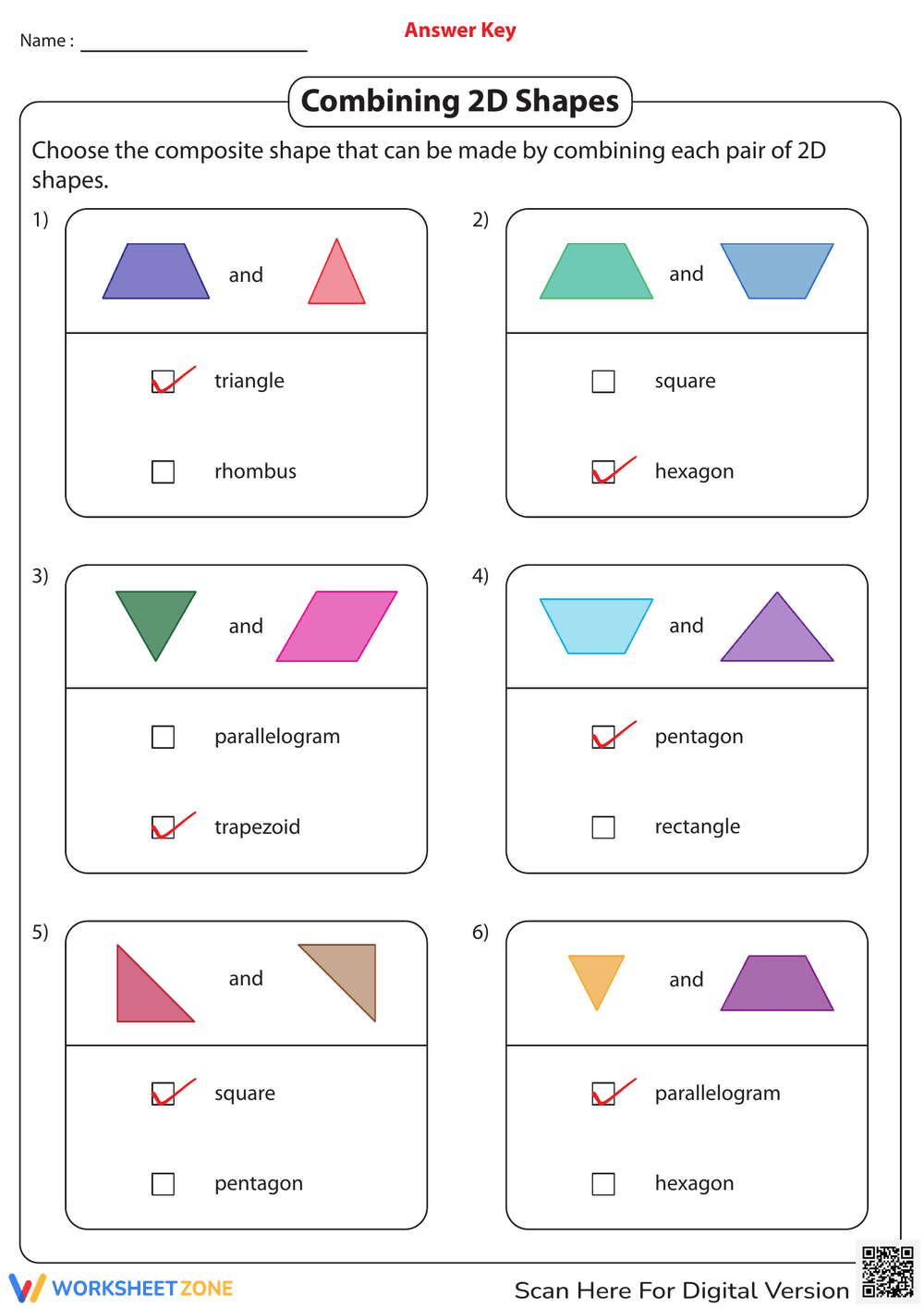 Choosing Composite Shapes: Geometry Practice - Page 2