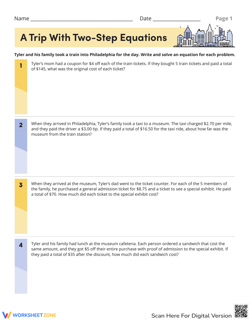 A Trip With Two-Step Equations - Page 1