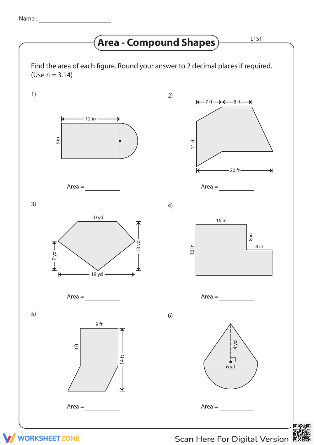 Adding Area of Two Regions - Page 1