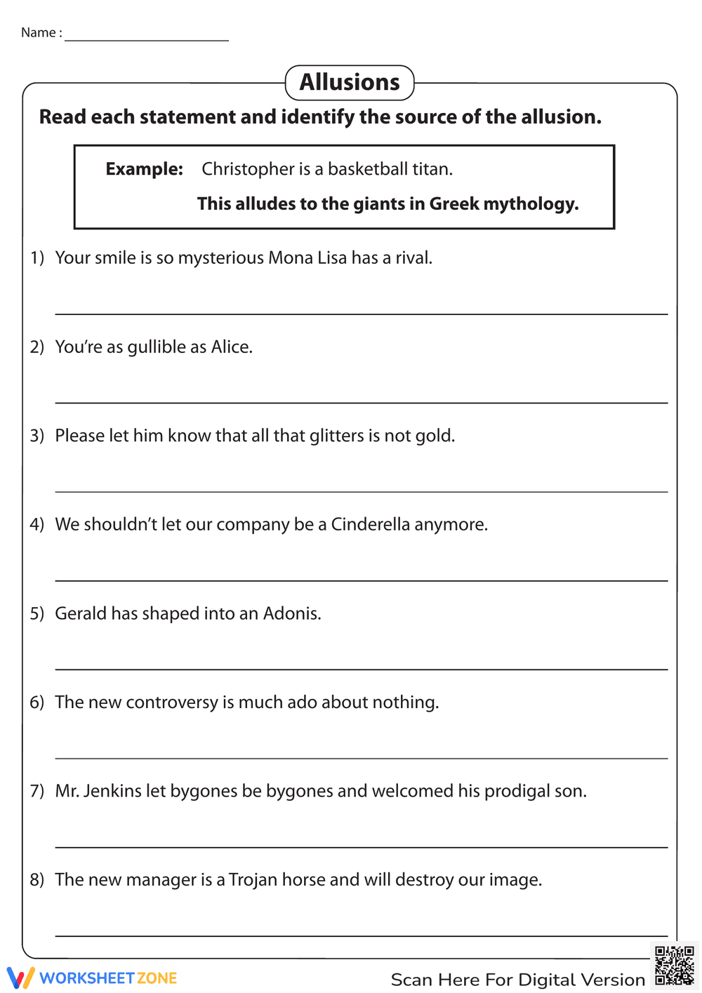 Identify Allusions: Source Identification - Page 1