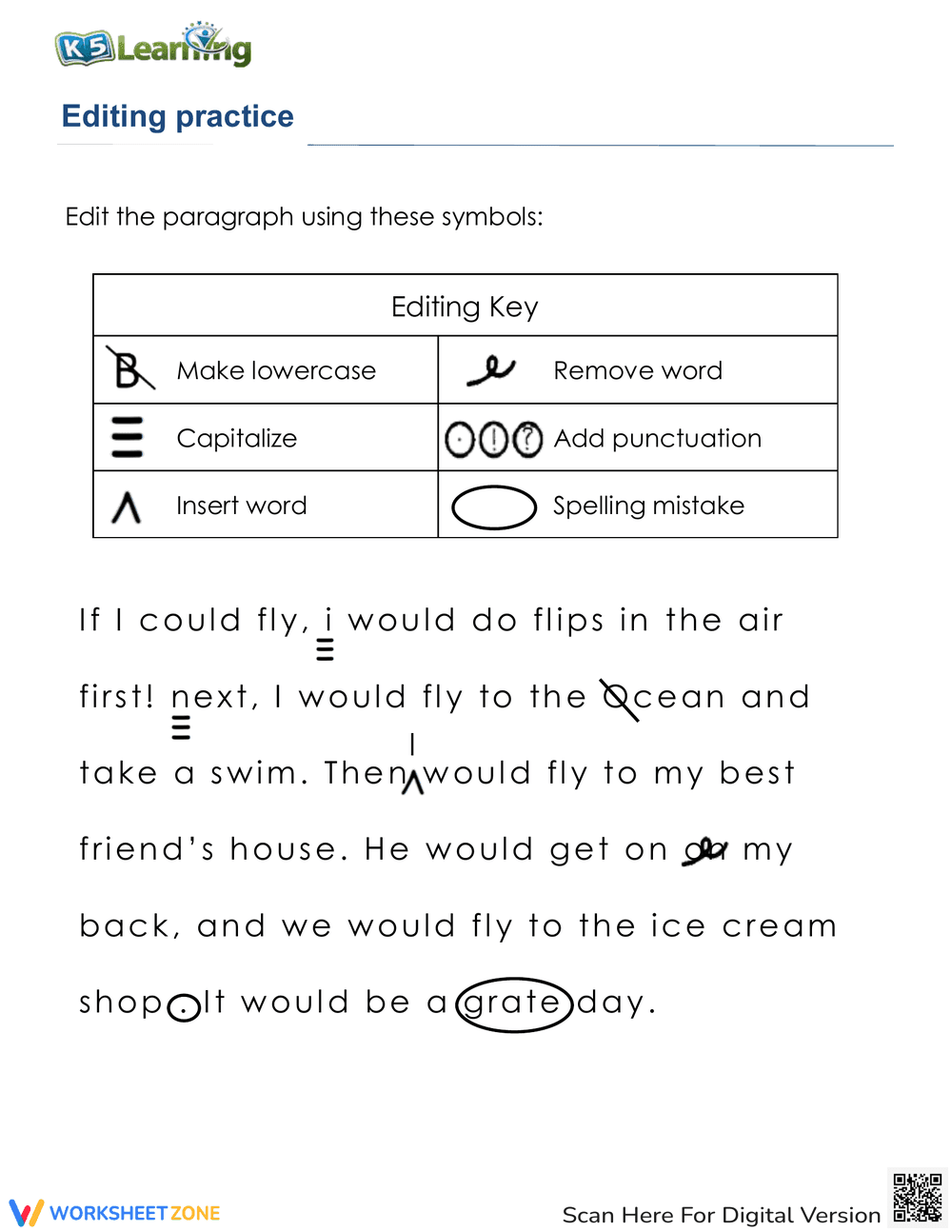 Editing Practice Worksheet - Page 2