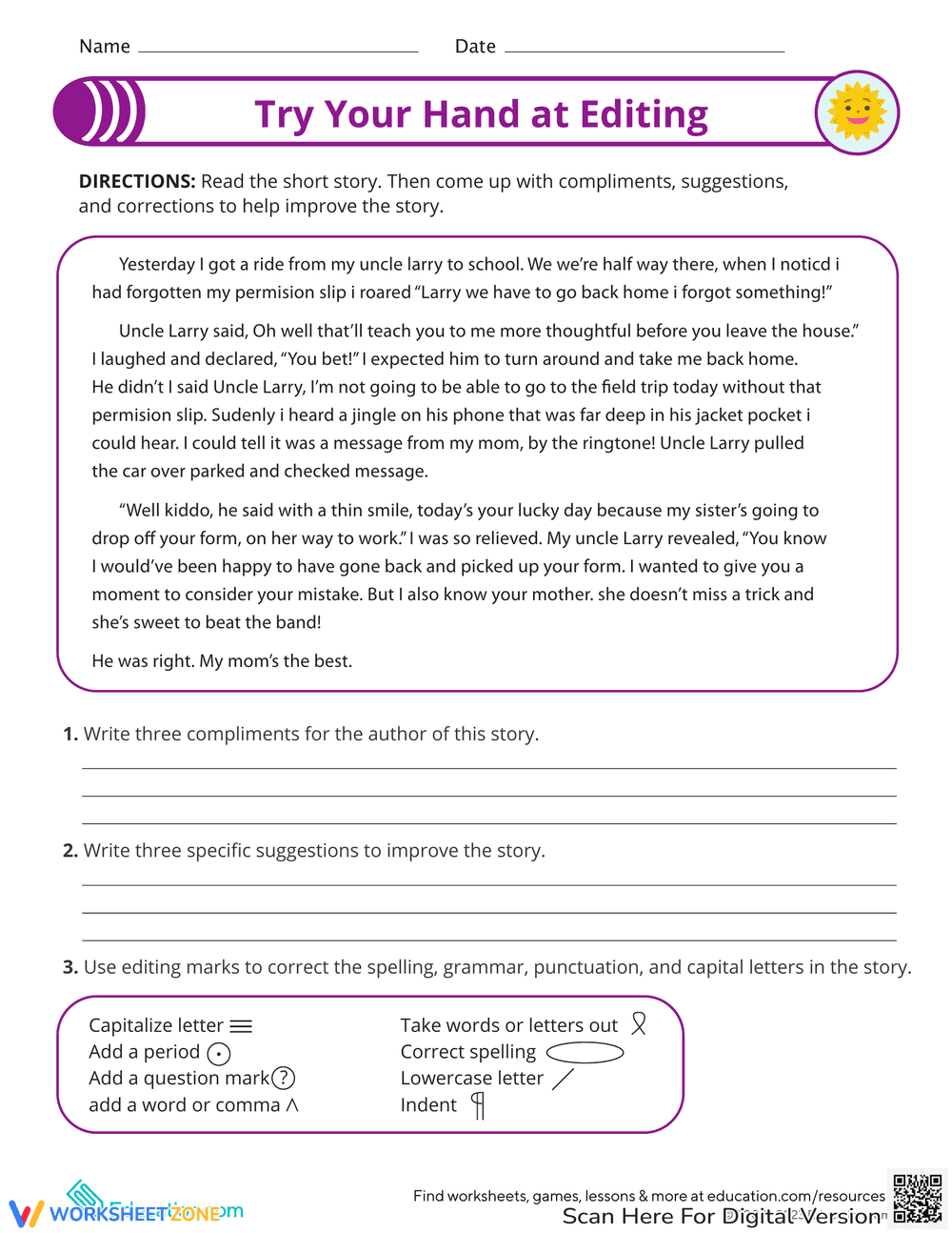 Editing Practice: Try Your Hand at Editing - Page 1