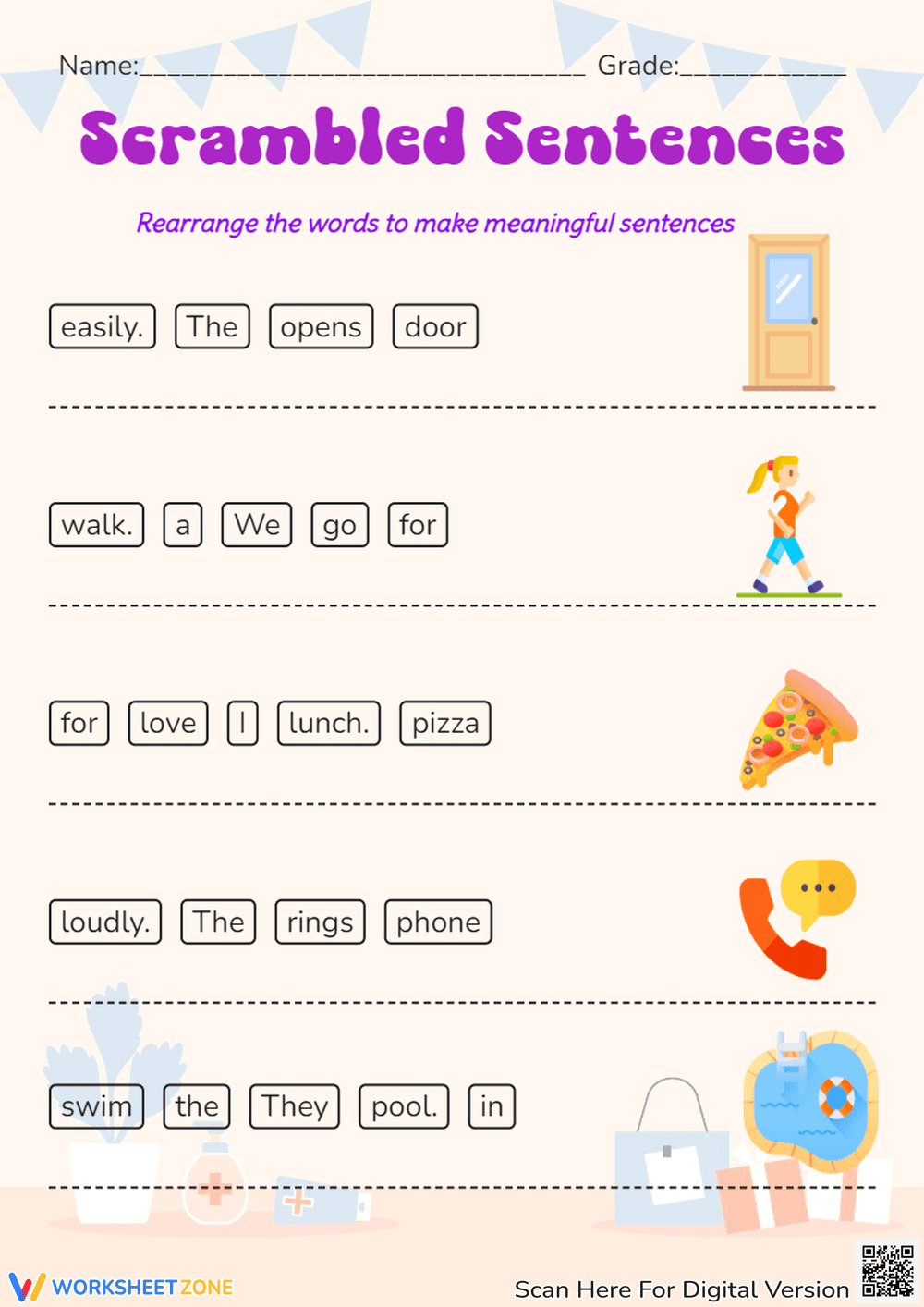 Scrambled Sentences - Page 1