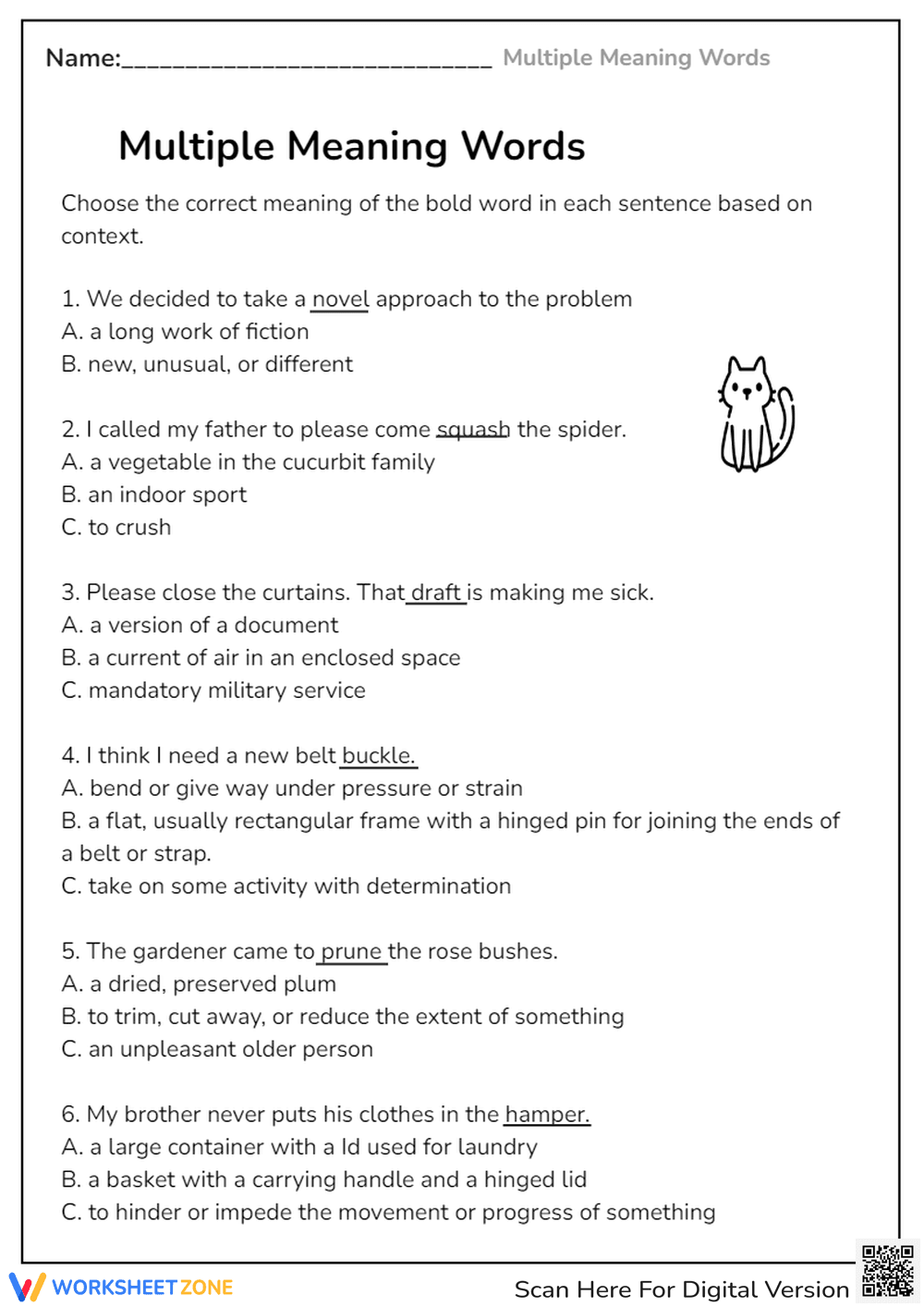 Discovering Multiple Meaning Words - Page 1