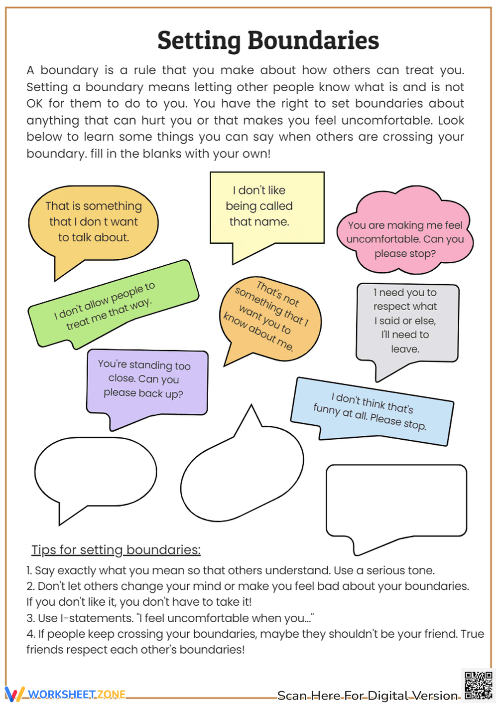 Setting Boundaries - Page 1