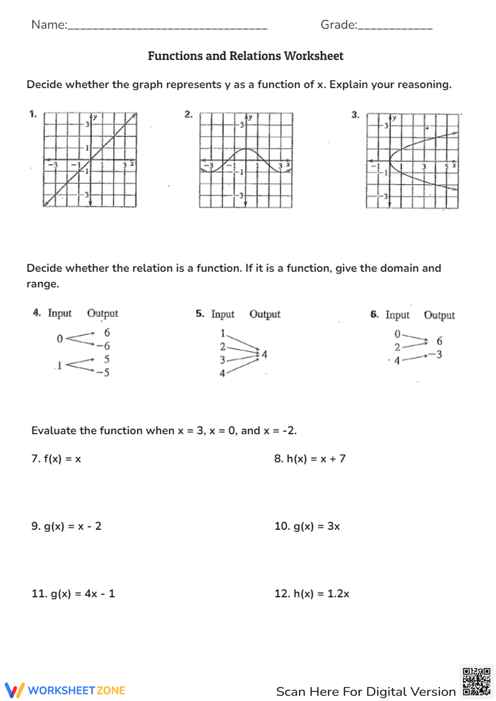 Understanding Functions and Relations in Math - Page 1