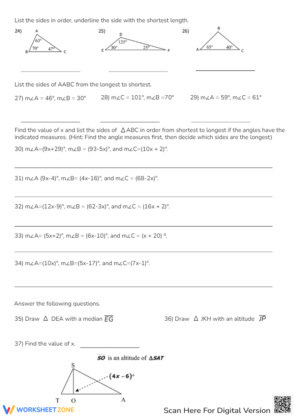 Worksheet Triangle Inequalities - Page 2
