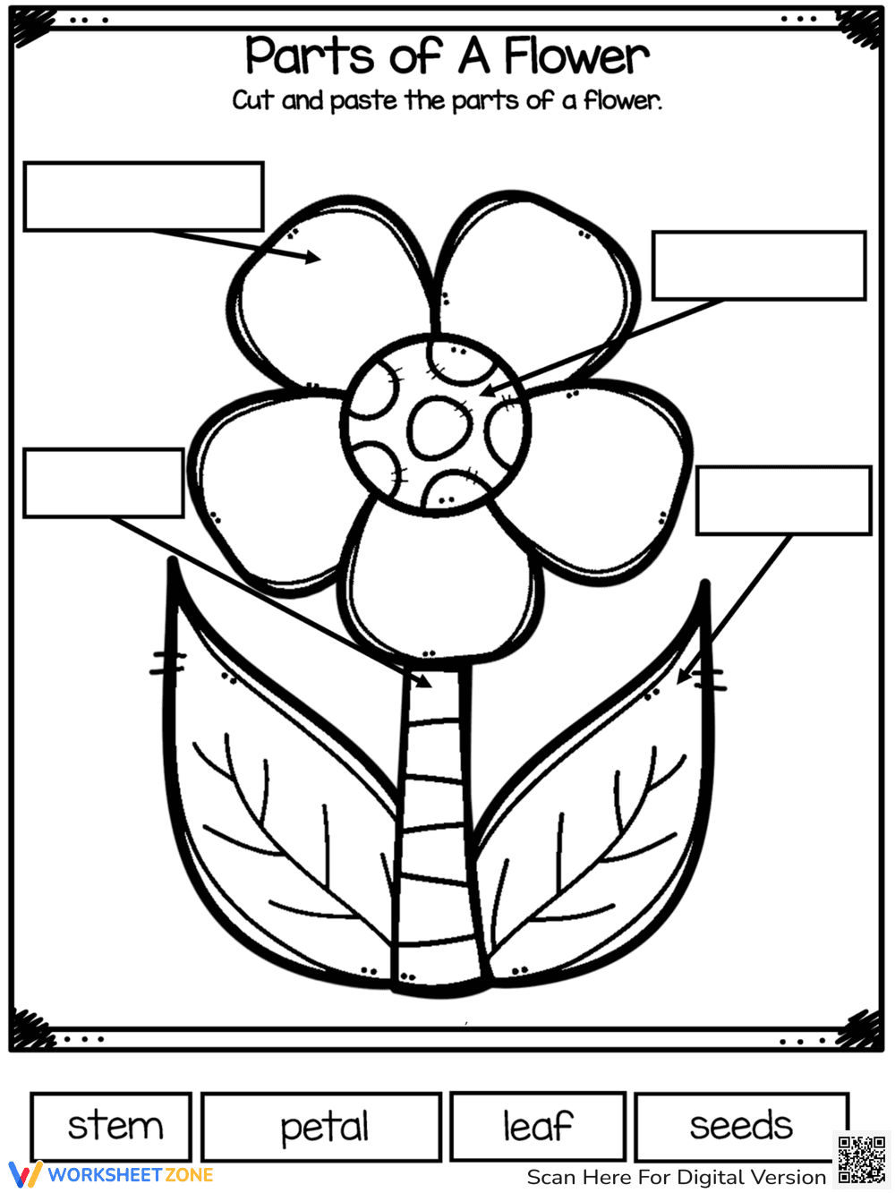 Flower Worksheet 1 - Page 1