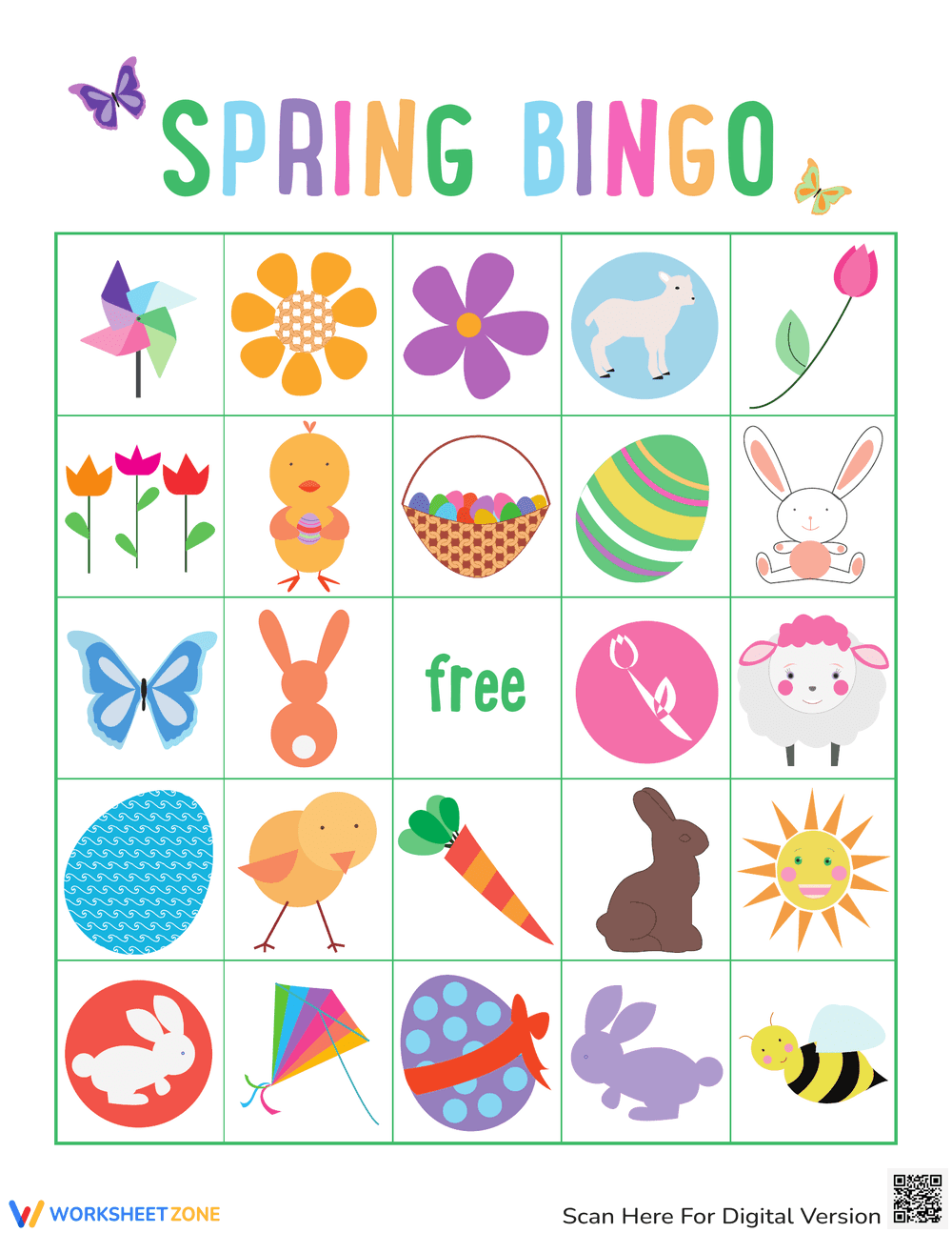Spring Bingo Cards - Page 1