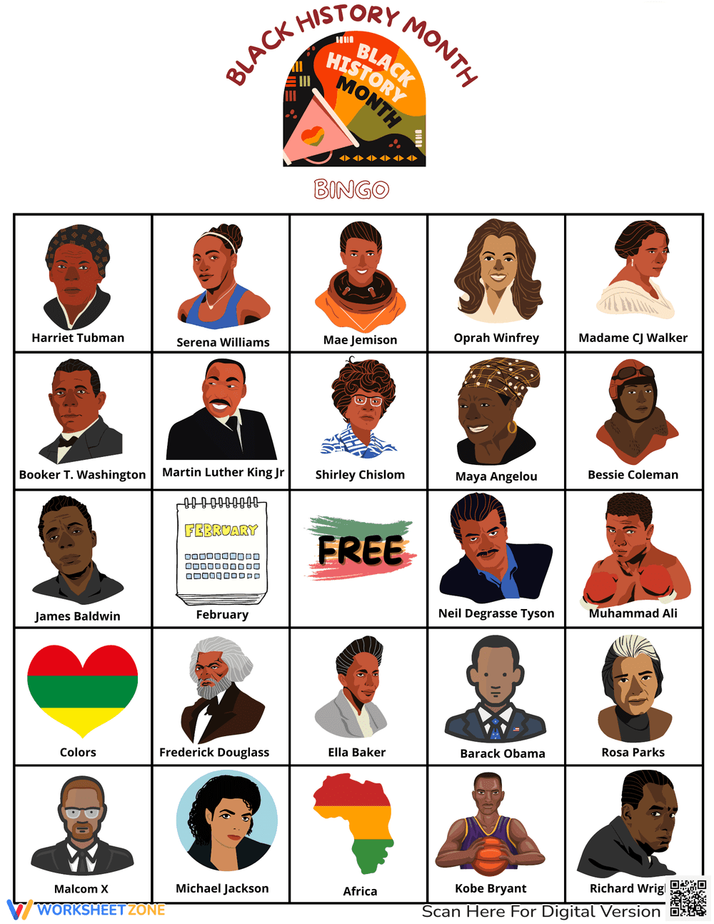 Fun Black History Month Bingo Cards - Page 1