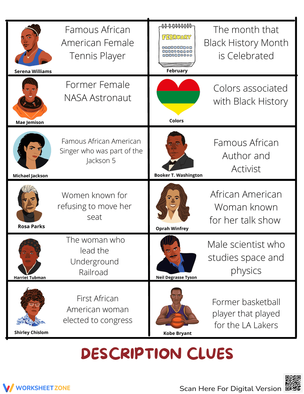 Black History Month Bingo Cards Worksheet - Page 2