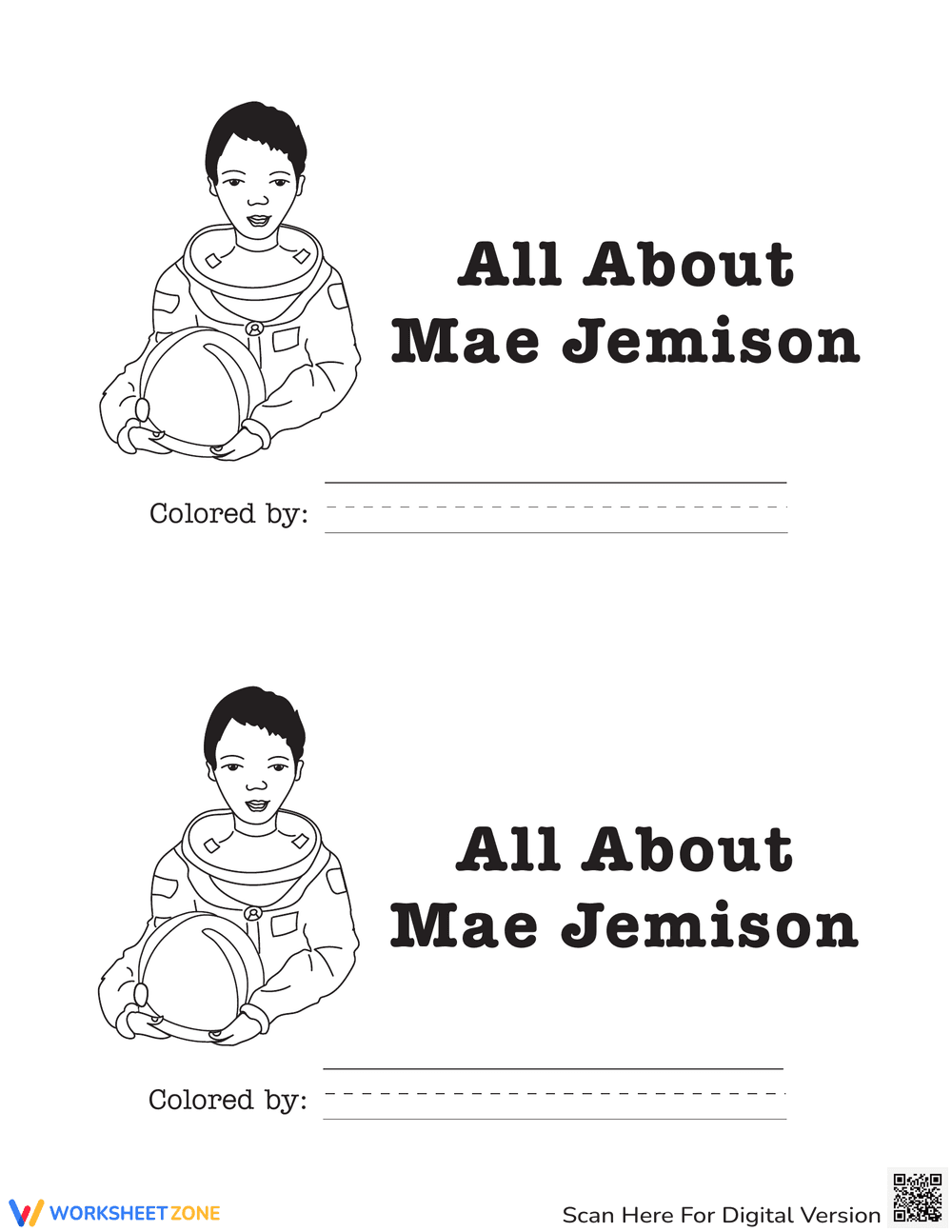 All About Mae Jemison: Reading Comprehension - Page 1