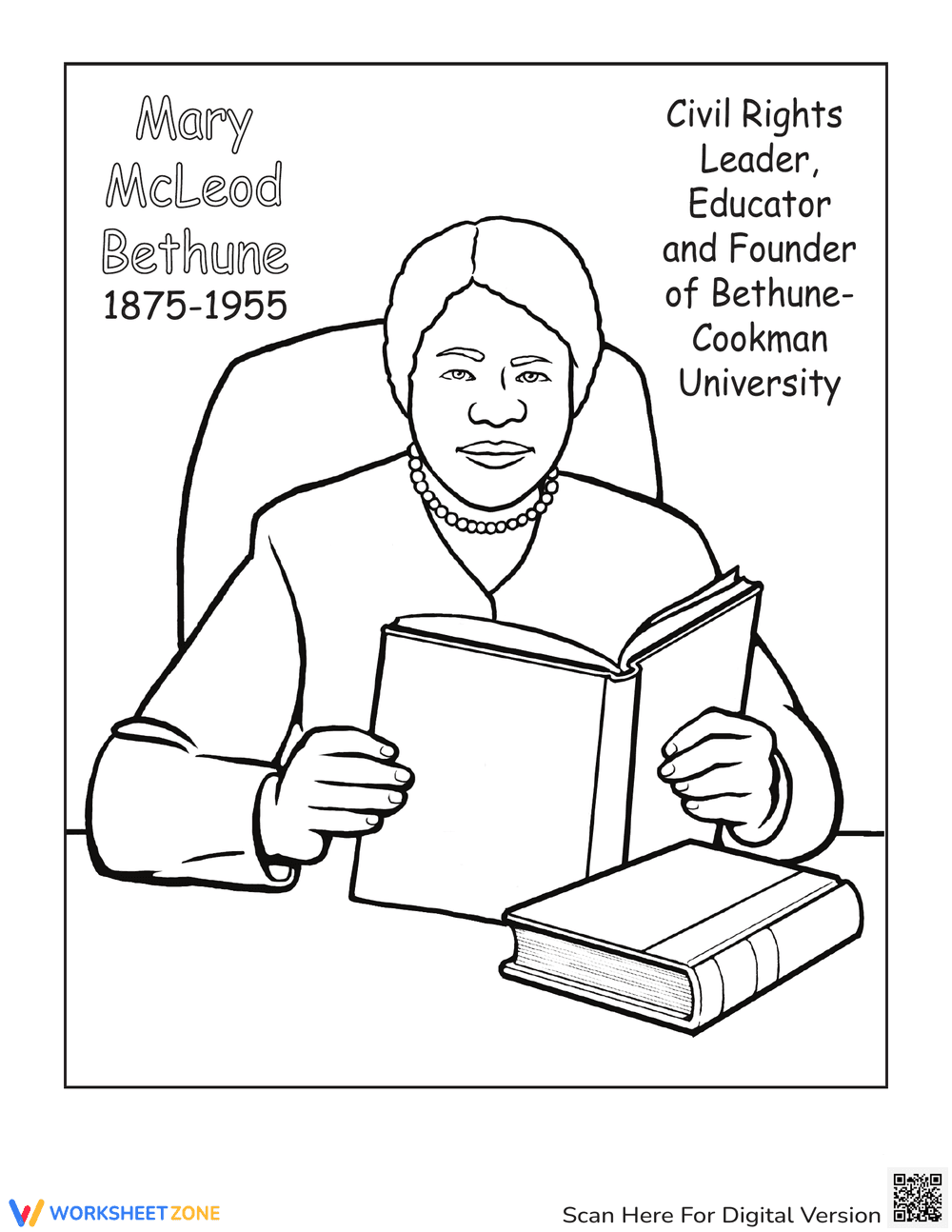 Meet Mary McLeod Bethune Worksheet - Page 1