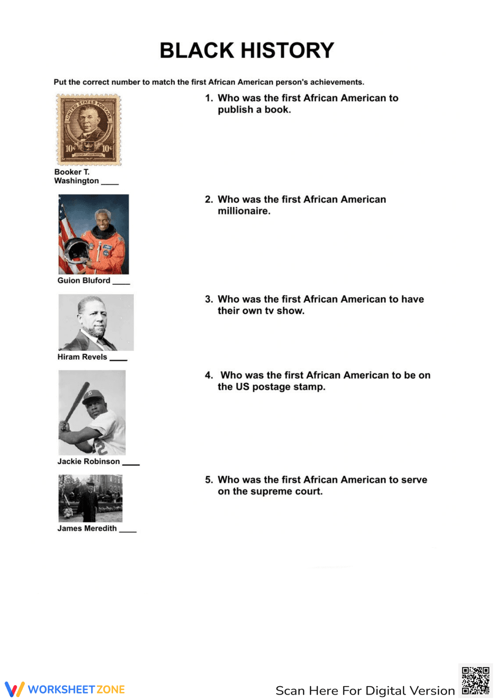 First African American Achievements in History - Page 1