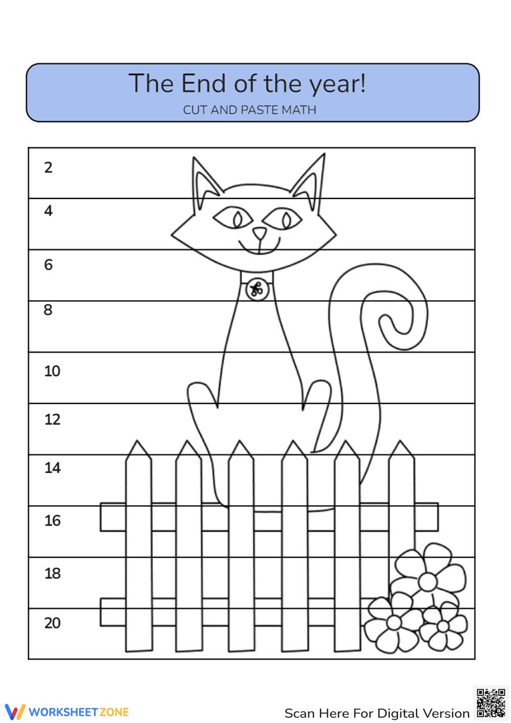 End of Year Math: Skip Counting by 2 Activity - Page 1