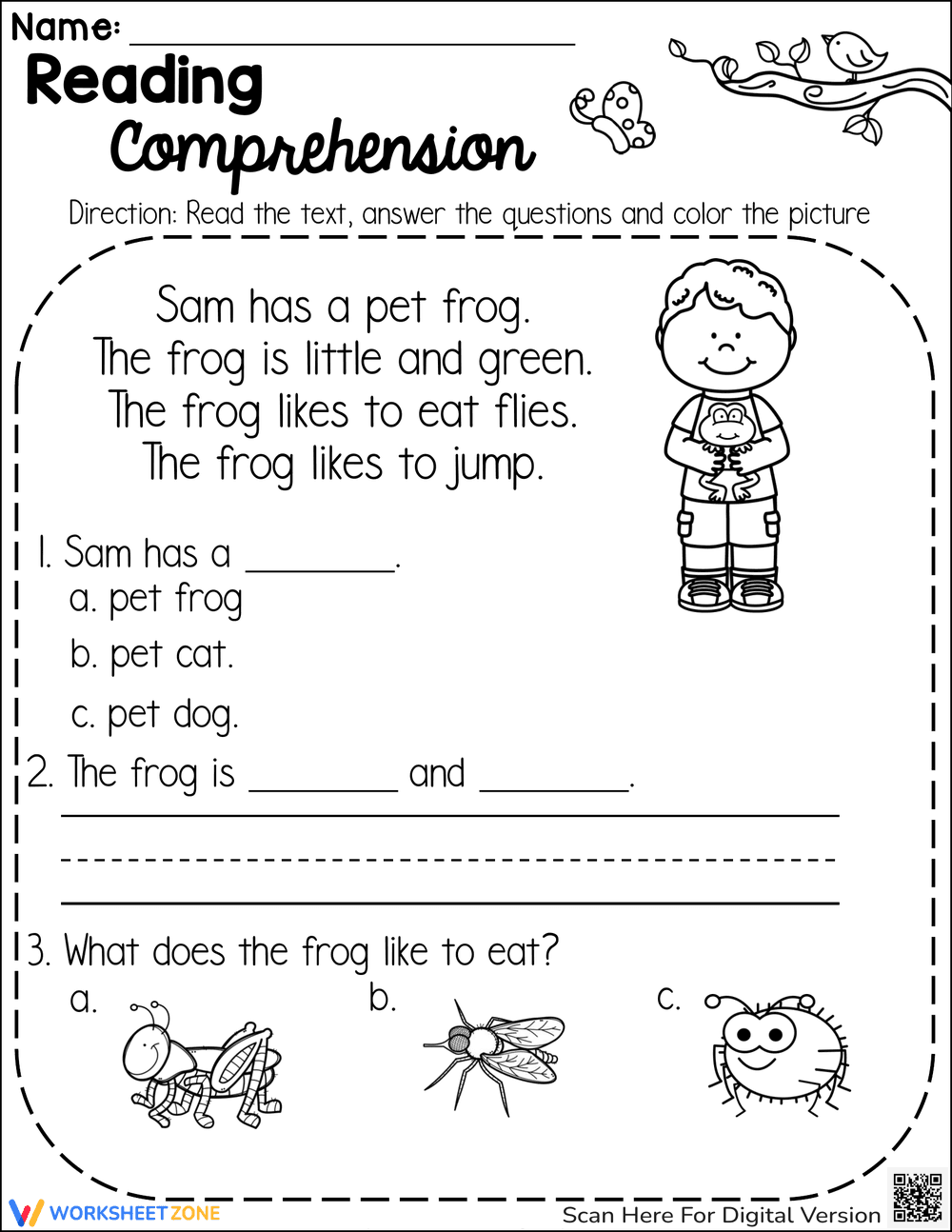 Spring Reading Comprehension 1 - Page 1
