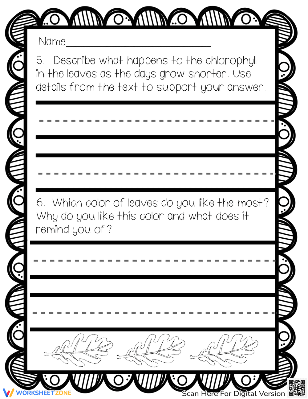 Non-Fiction Reading Comprehension: Fall Leaves - Page 3