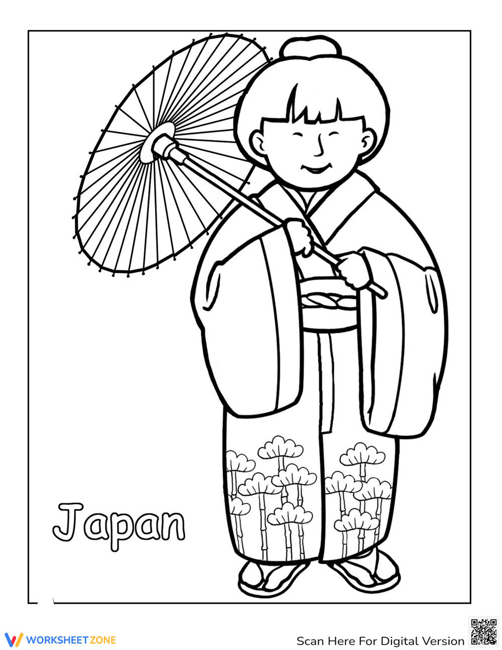Coloring Page: Japanese Clothing - Page 1