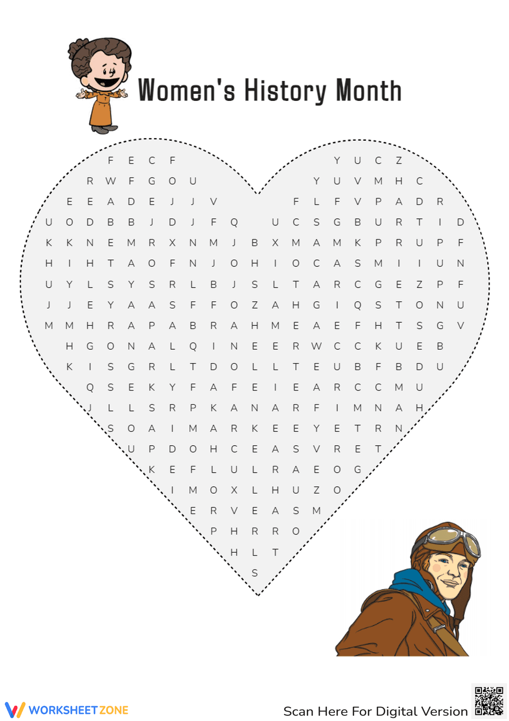 Women's history month Word Search - Page 1