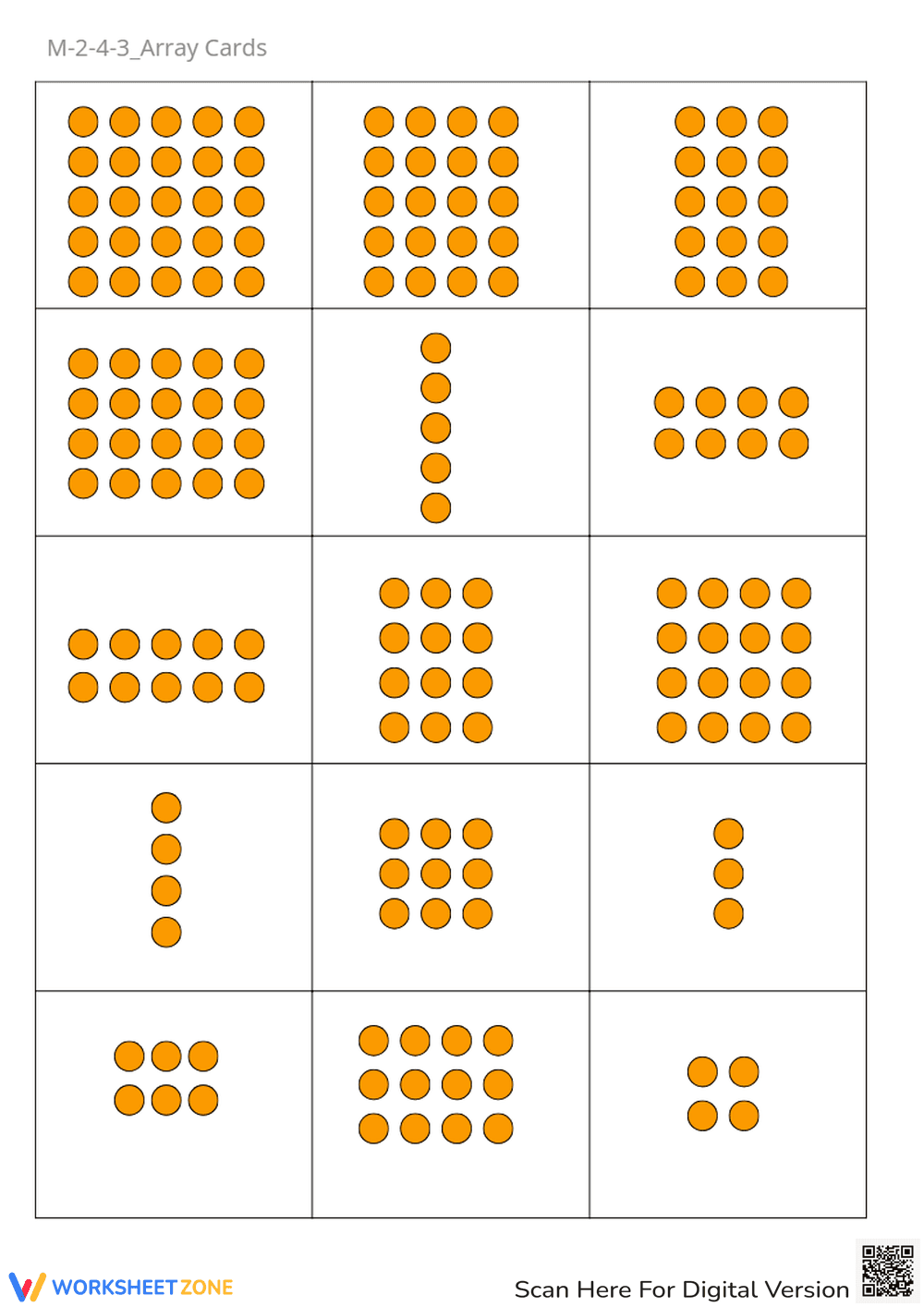Array Cards: Multiplication with Rows & Columns (Grades 2-3) - Page 1