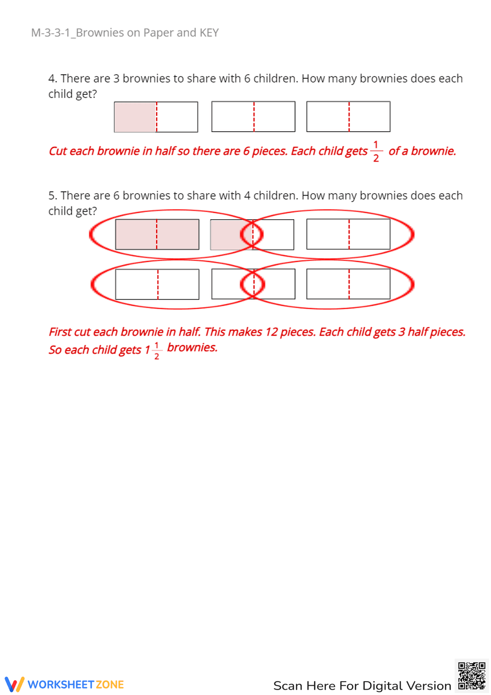 Brownie Division: Math Word Problems & Modeling (Grades 2-3) - Page 4
