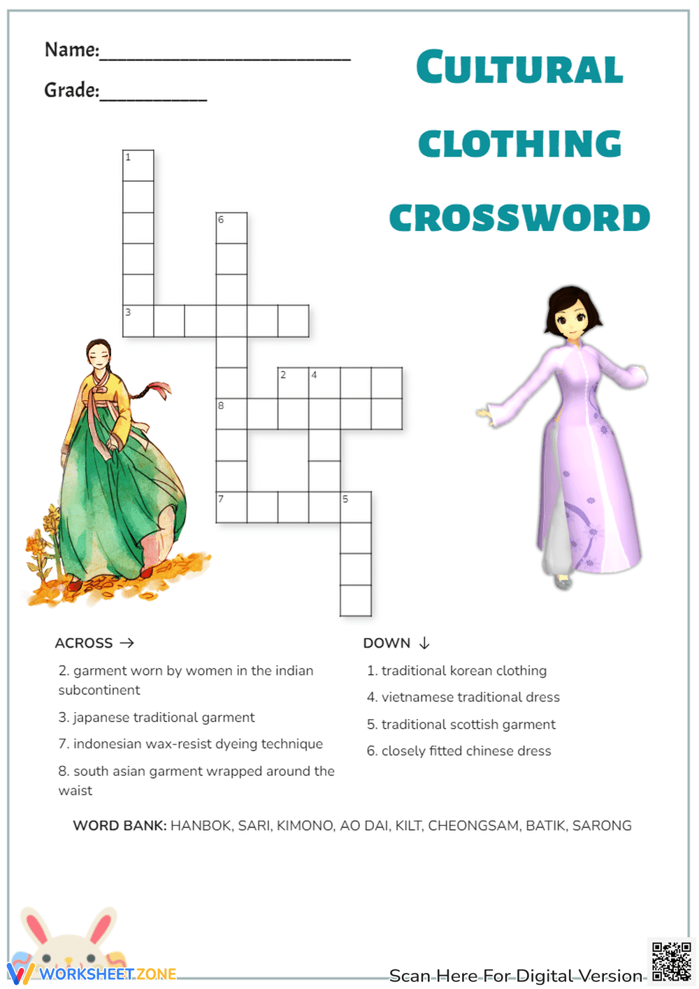 Cultural clothing crossword - Page 1