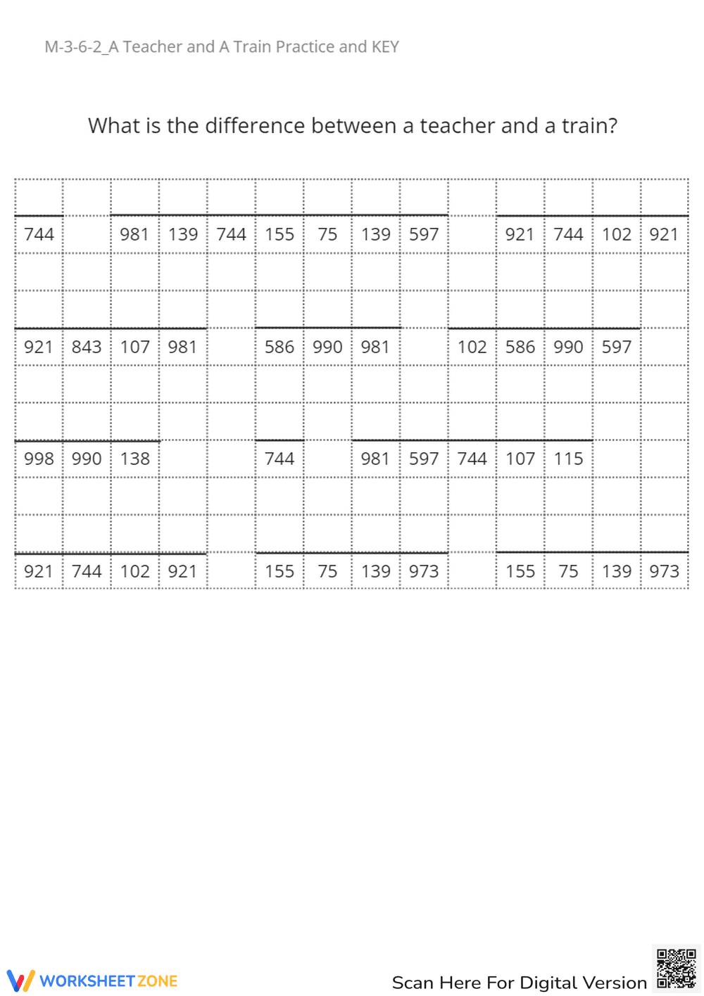 Teacher and a Train Practice Worksheet with Key - Page 2