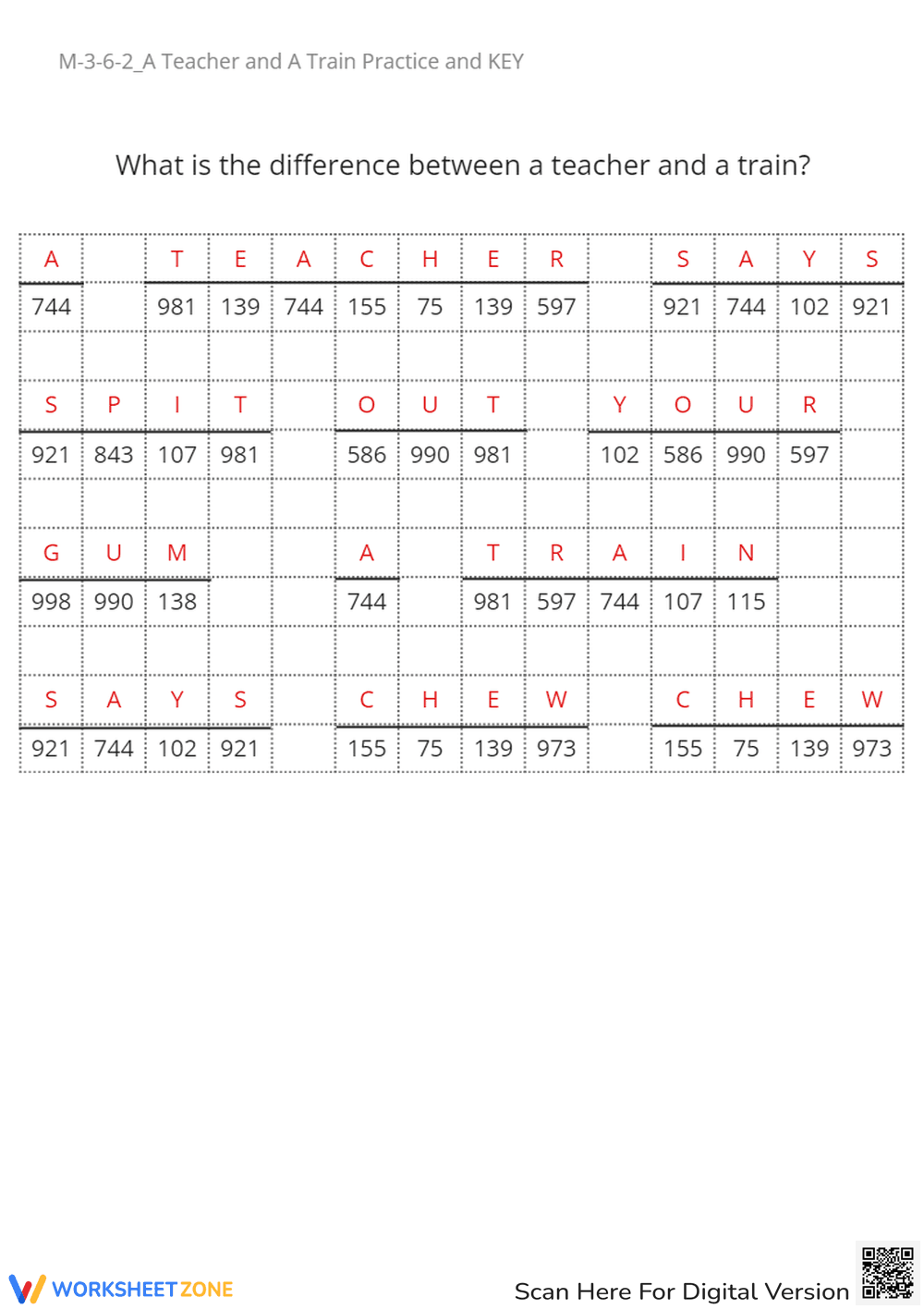 Teacher and a Train Practice Worksheet with Key - Page 4