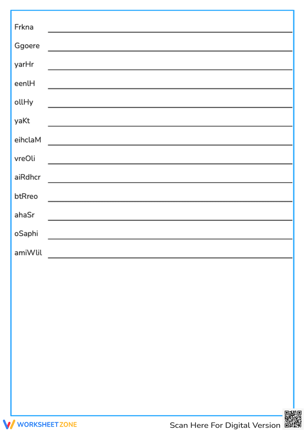 Unscramble names - Page 2