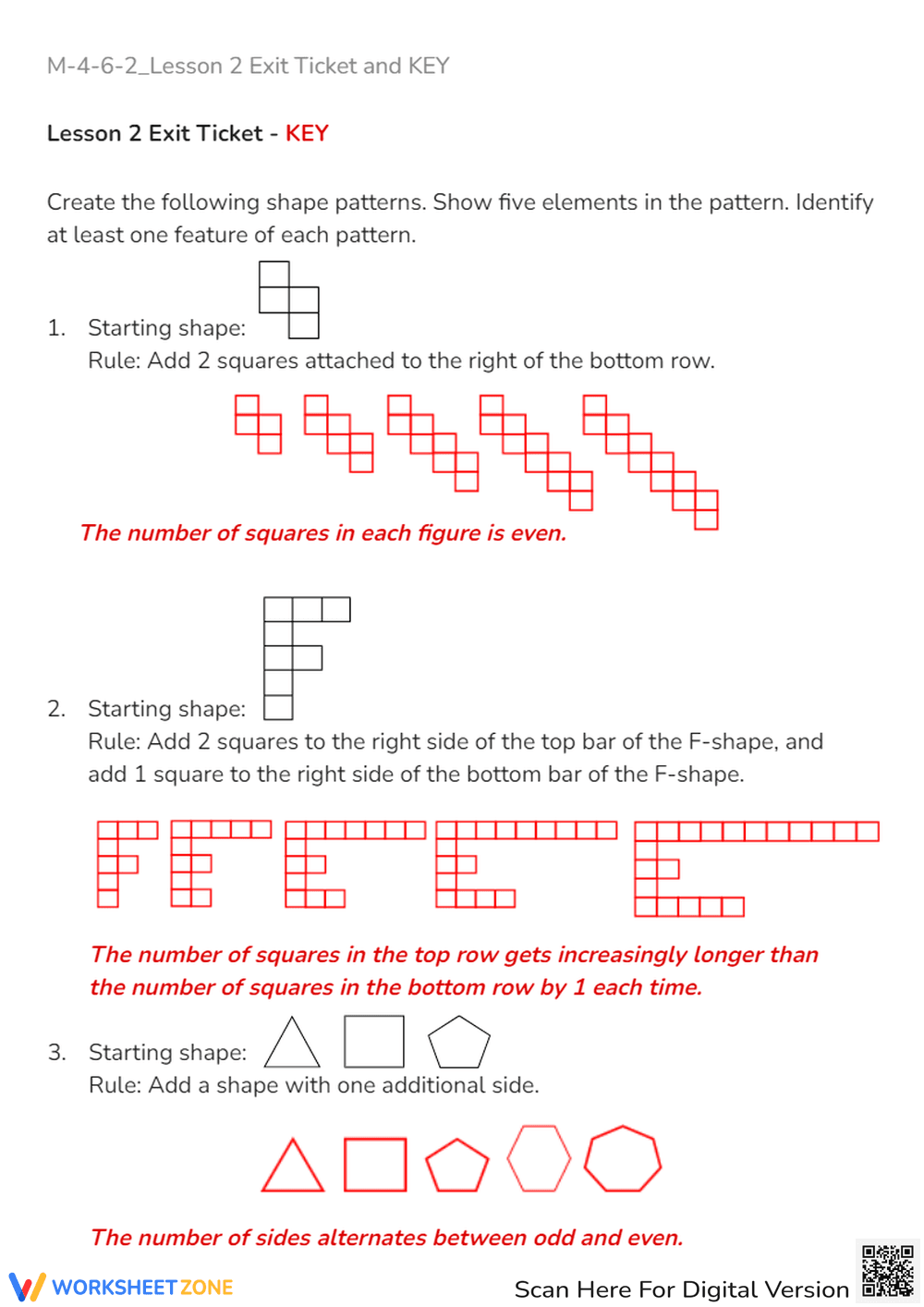 M-4-6-2_Lesson 2 Exit Ticket and KEY - Page 2