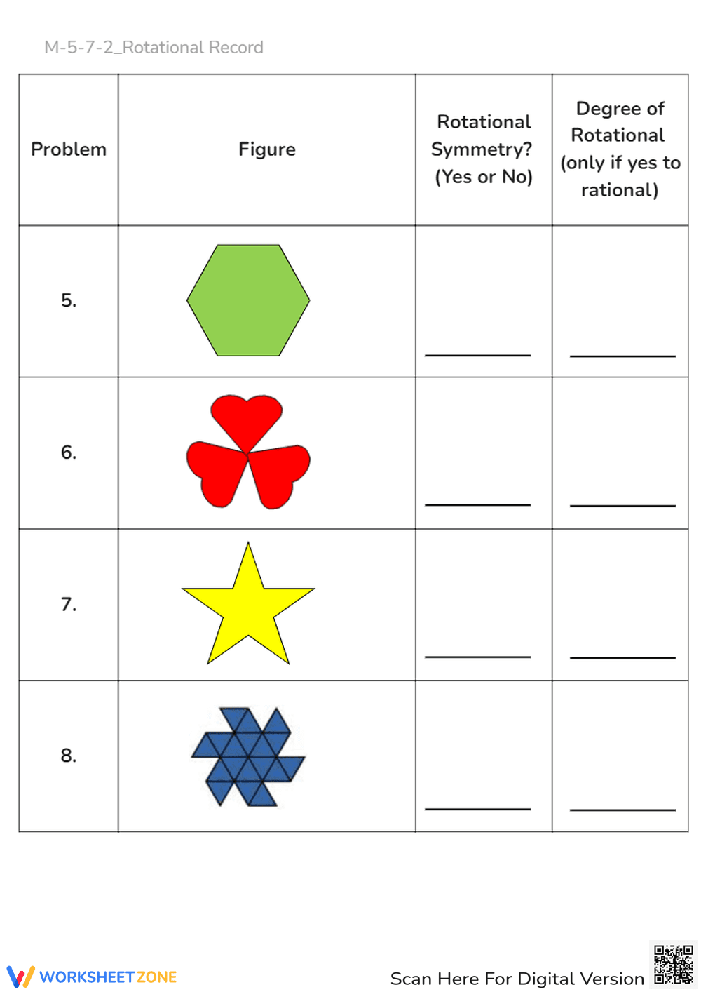 Explore Rotational Symmetry with this Worksheet - Page 3