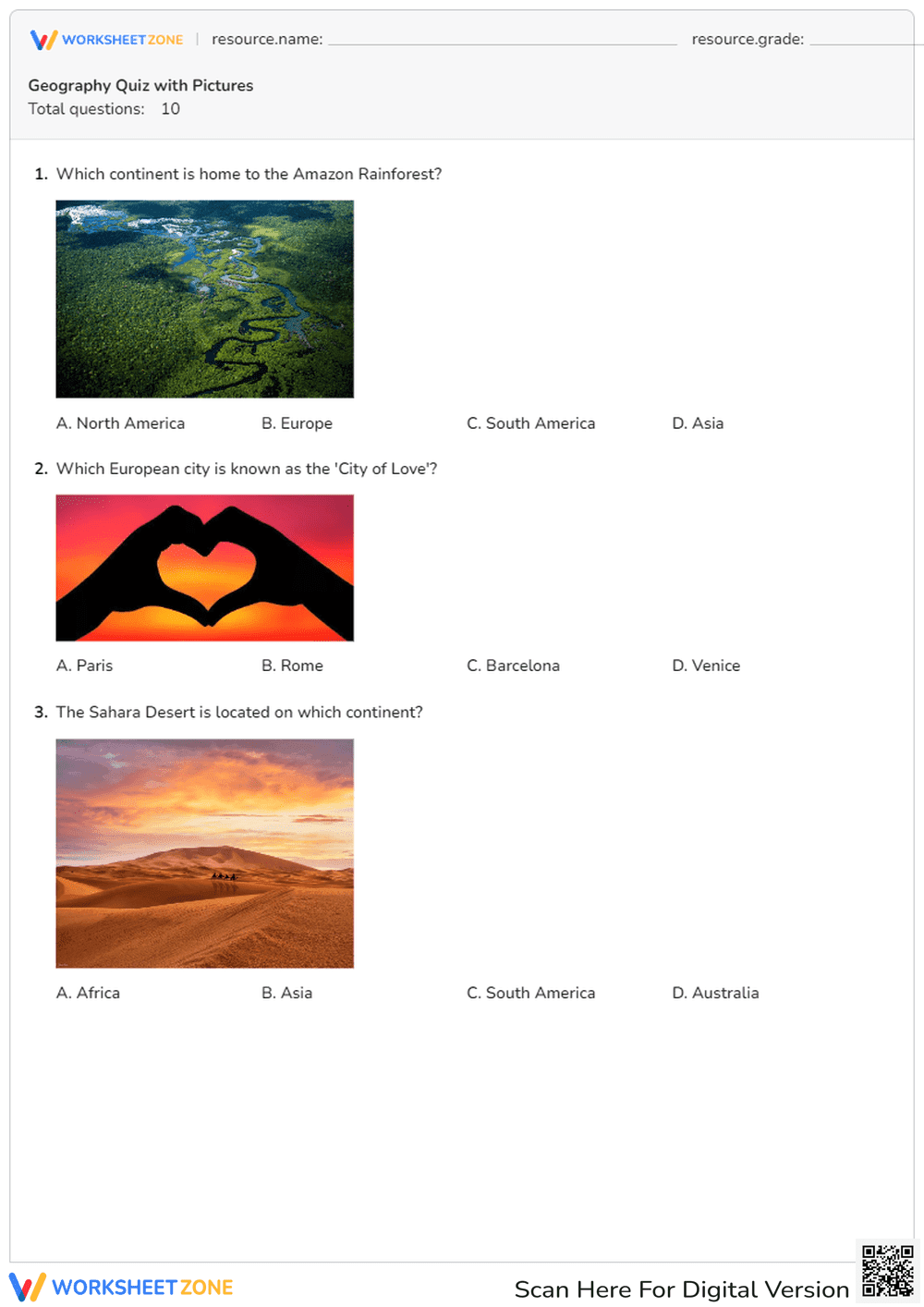 Explore the World With Geography Quiz - Page 1