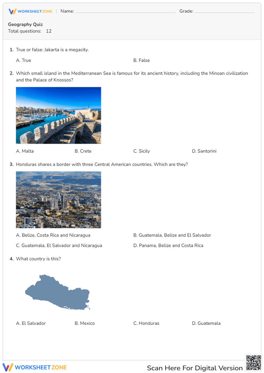 Geography and History Quiz - Page 1