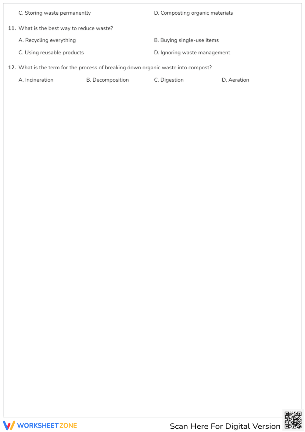 Recycling and Waste Management Quiz - Page 3