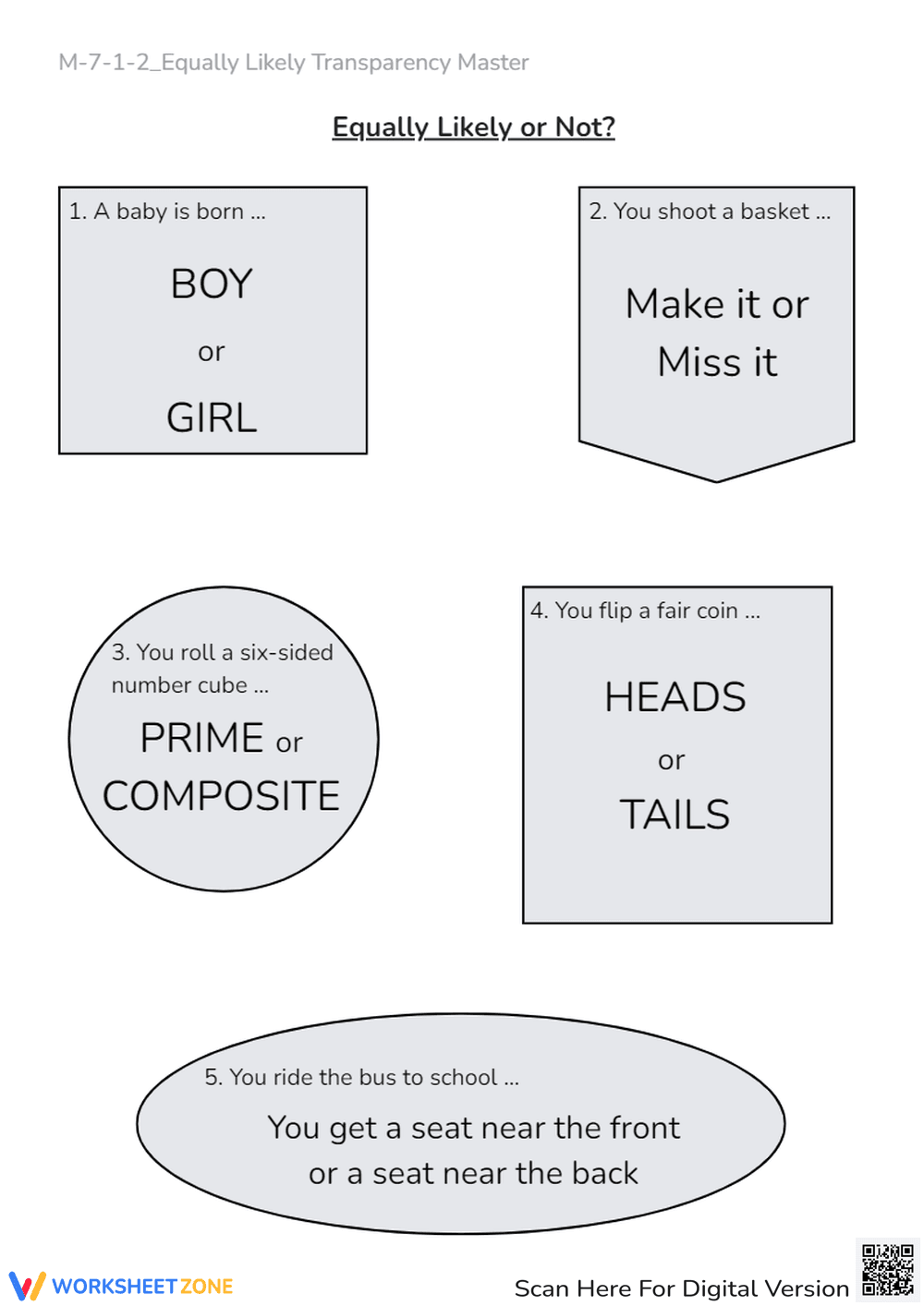 M-7-1-2_Equally Likely Transparency Master - Page 1