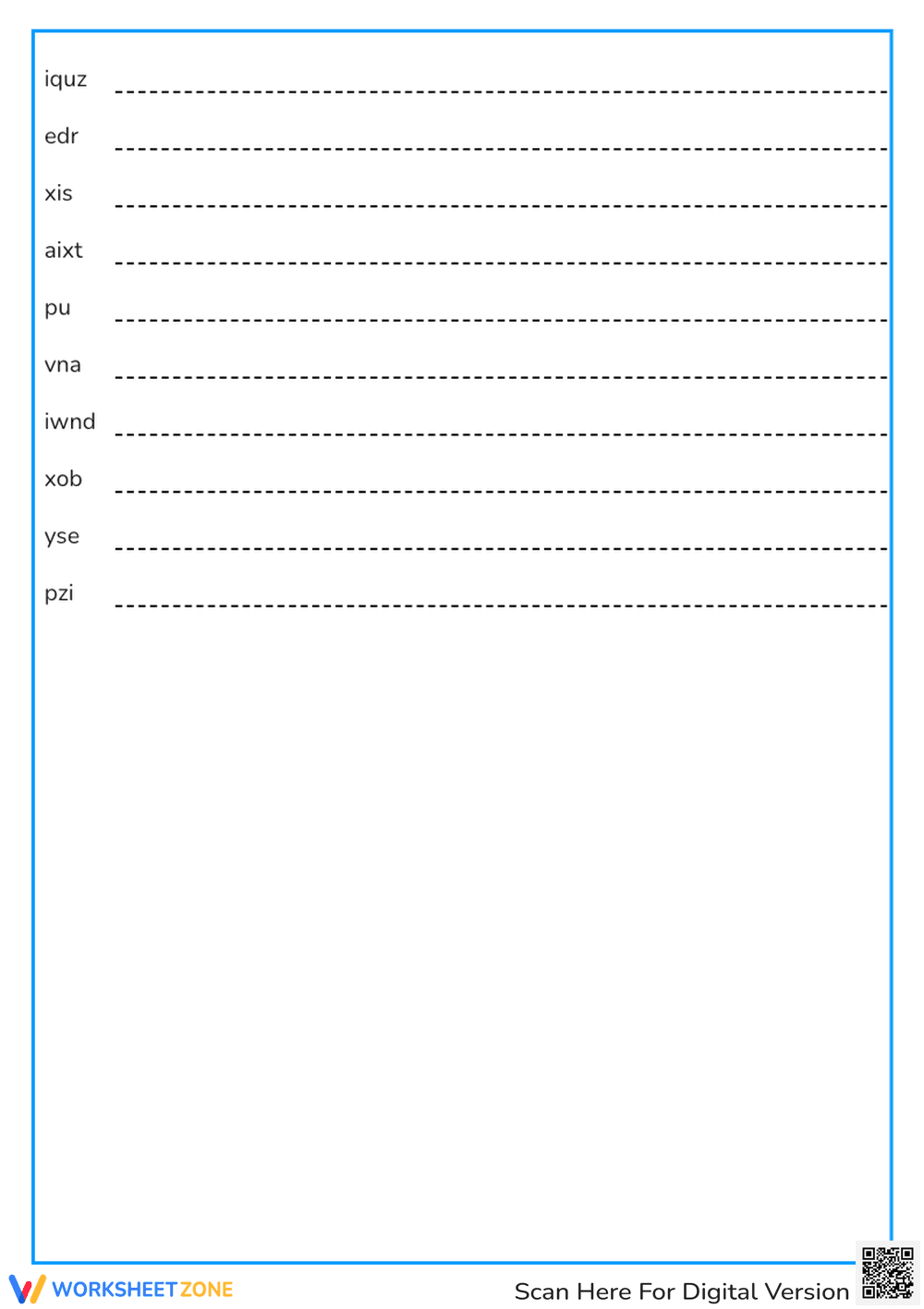 My First Words Phonics Practice - Spelling & Writing Worksheet - Page 2