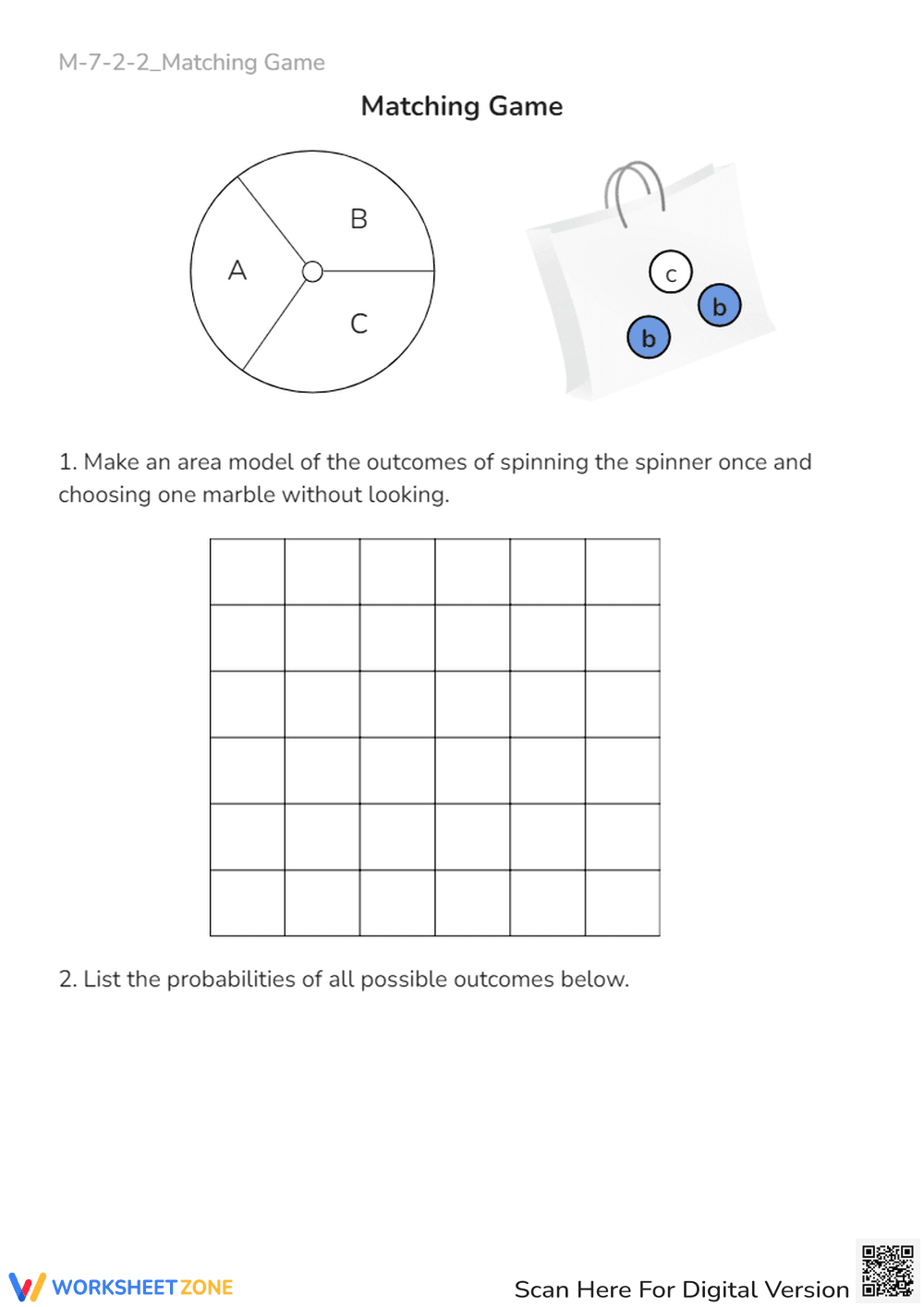 M-7-2-2_Matching Game - Page 1
