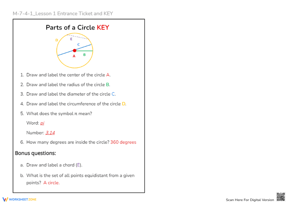 Lesson Entrance Ticket Worksheet - Page 2