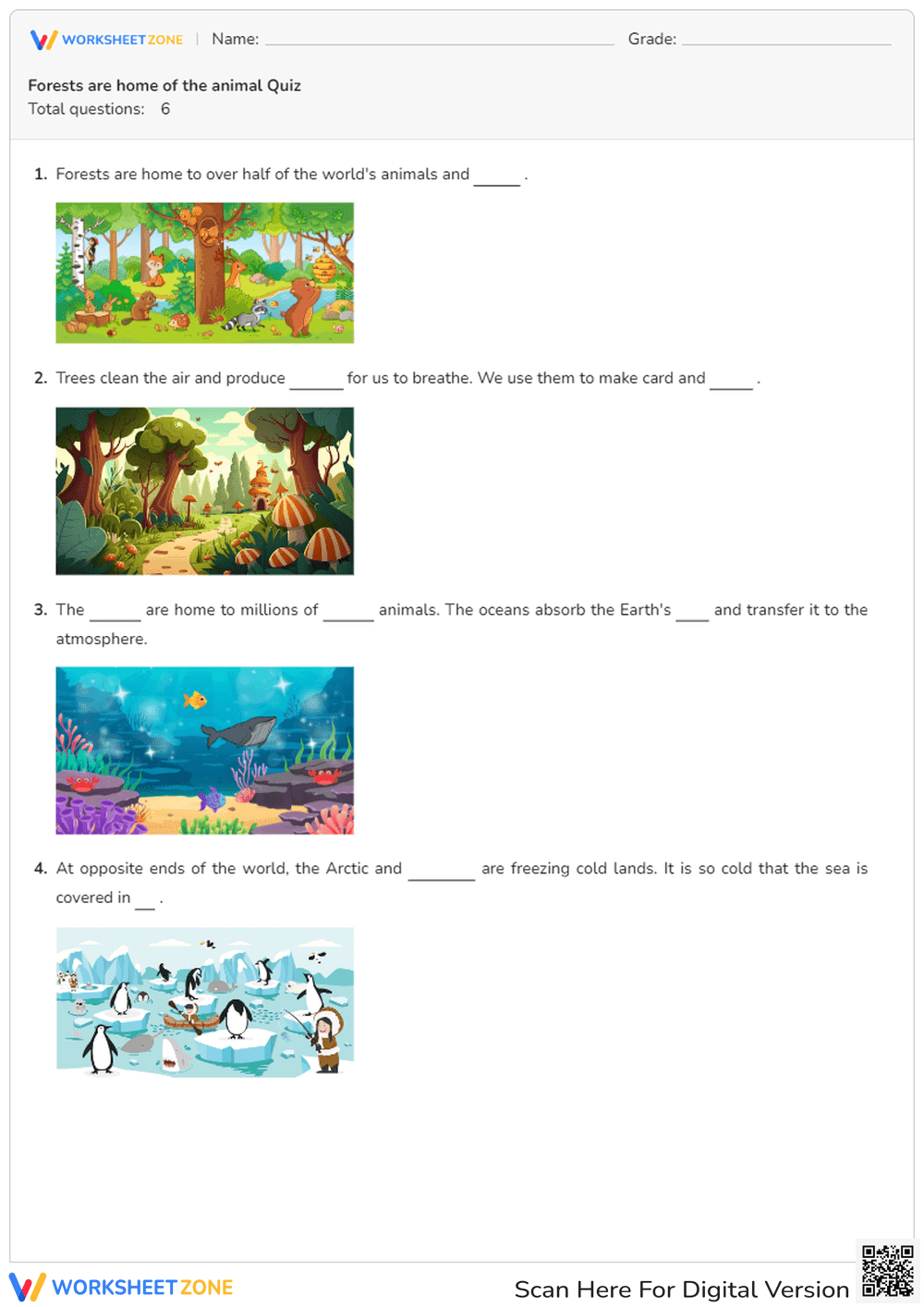 Forests are home of the animal Quiz - Page 1