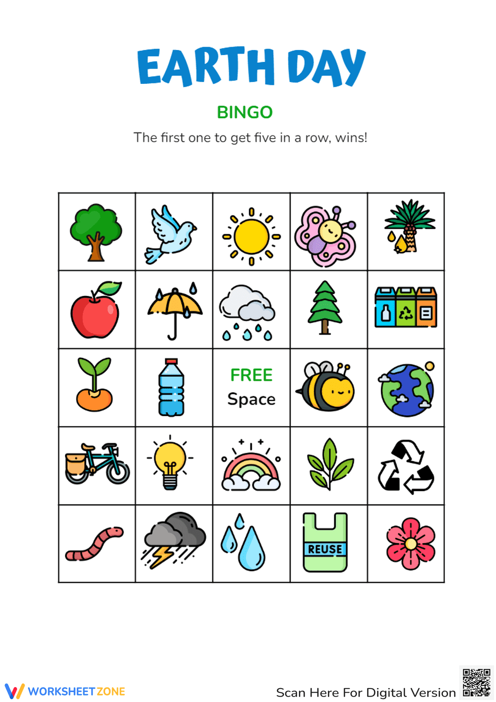 Engaging Earth Day Bingo Card for Environmental Awareness - Page 1