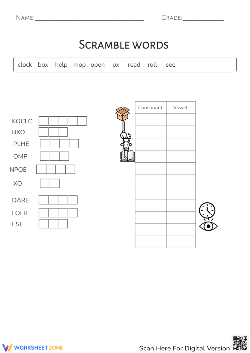 Scramble Word - Page 1