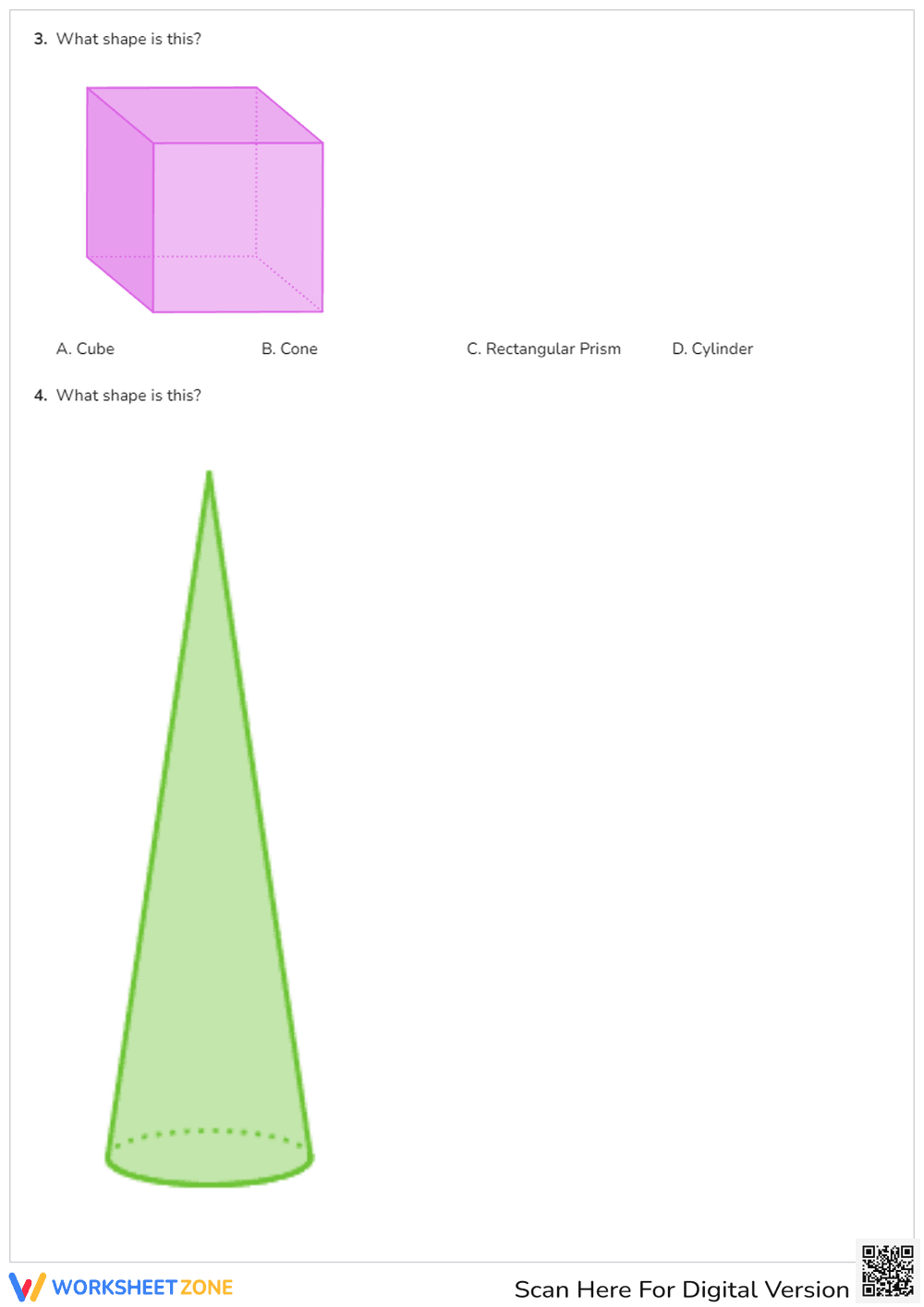 Name the three-dimensional shape - Page 2