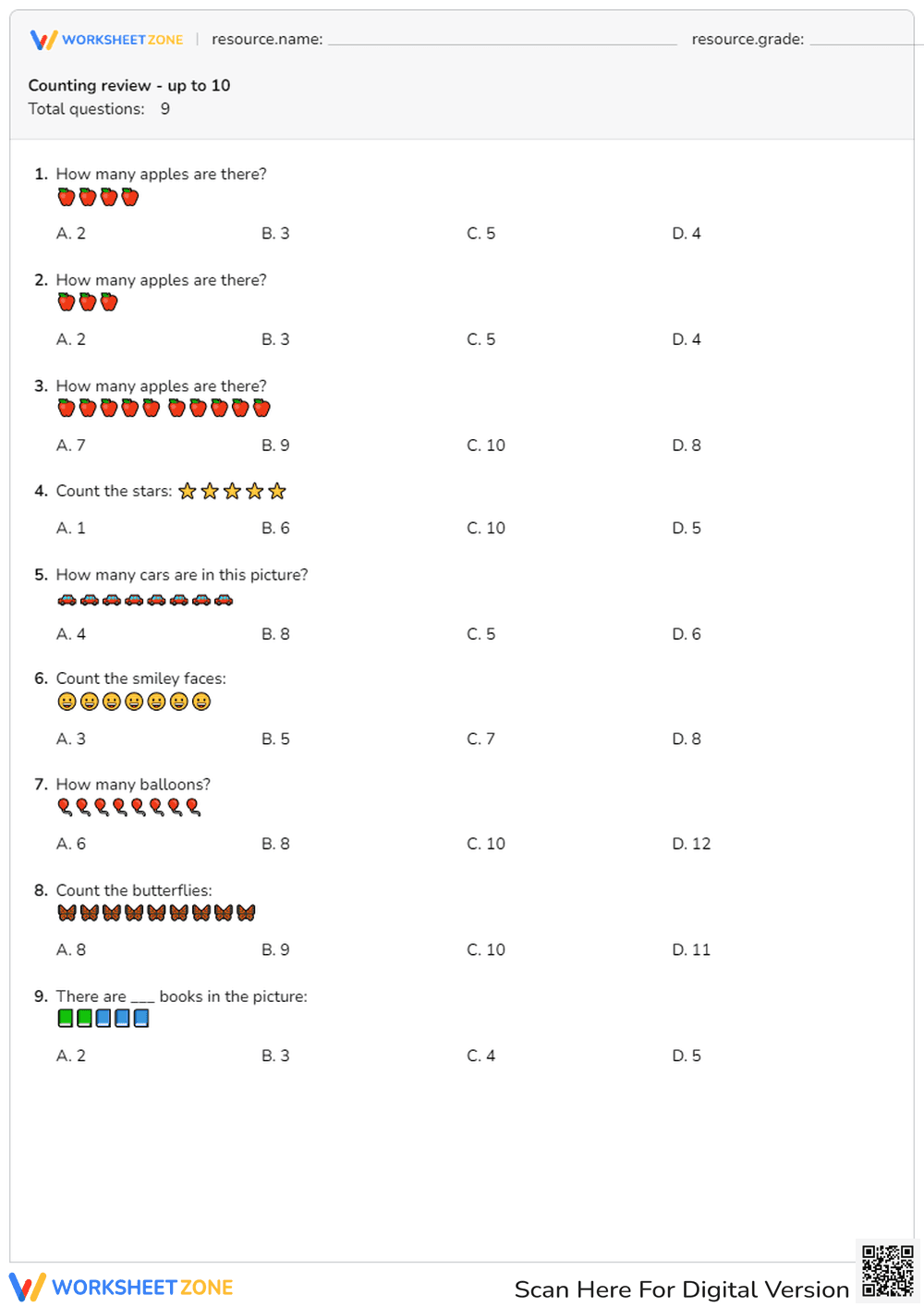 Counting review - up to 10 - Page 1