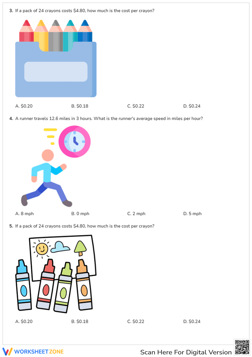 Division with decimal quotients: word problems - Page 2